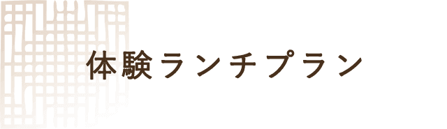 体験ランチプラン